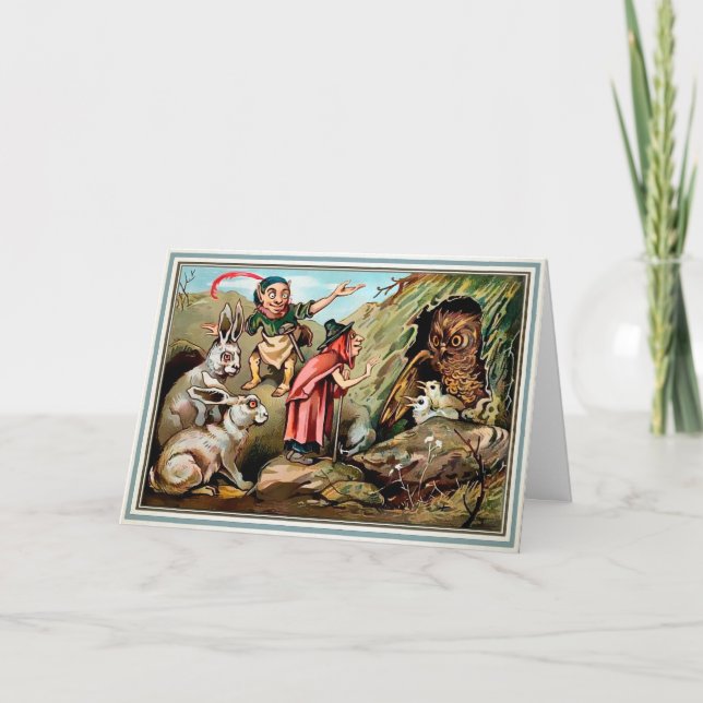 Viktorianische Weihnachtskarte Feiertagskarte (Vorderseite)