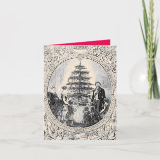 Viktorianische Weihnachtskarte Victoria & Edward w Feiertagskarte