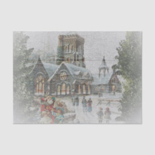 Viktorianische Weihnachtslandschaft Starring Weihn Seidenpapier