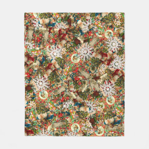Viktorianische Weihnachtsmahlzeit Fleecedecke