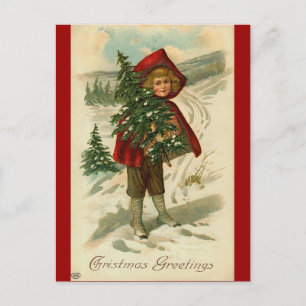 Viktorianische Weihnachtspostkarte Feiertagspostkarte
