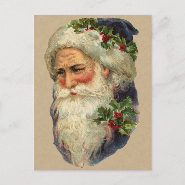 Viktorianische Weihnachtspostkarte Feiertagspostkarte (Vorderseite)