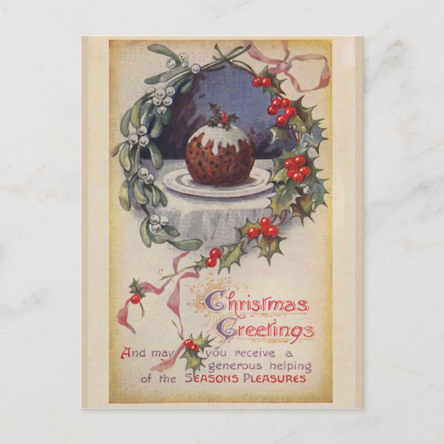 Viktorianische Weihnachtspostkarte Feiertagspostkarte (Vorderseite)