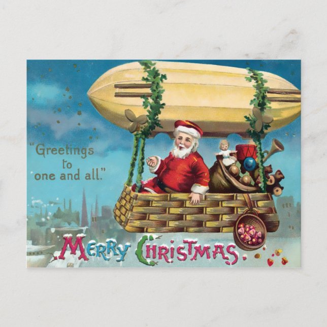 Viktorianische Weihnachtspostkarte Postkarte (Vorderseite)