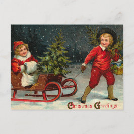 Viktorianische Weihnachtspostkarten Feiertagspostkarte