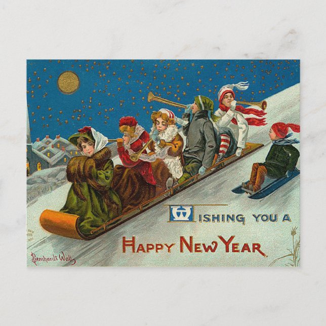 Viktorianische Weihnachtspostkarten Feiertagspostkarte (Vorderseite)