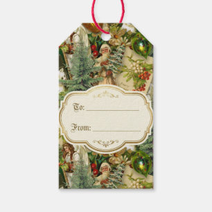 Viktorianische Weihnachtsprracht Geschenkanhänger
