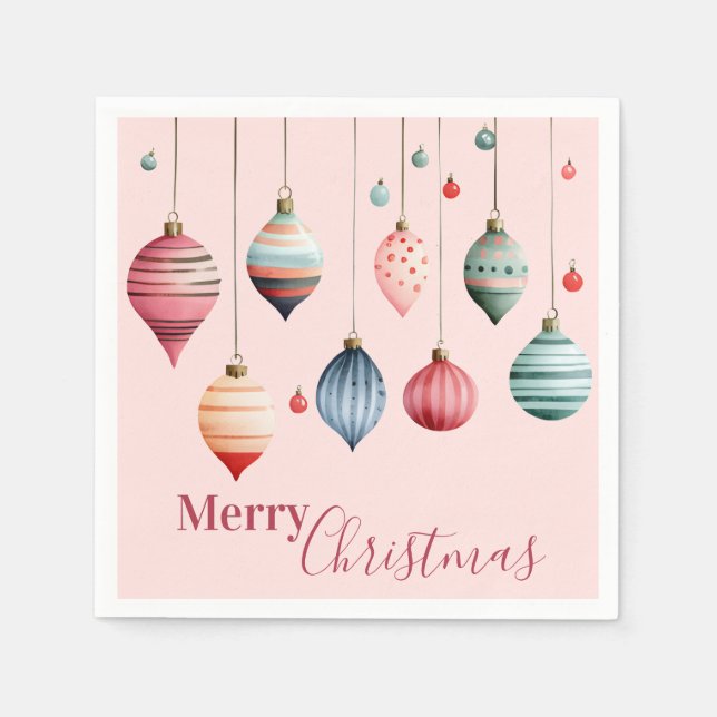 Viktorianische Weihnachtsschmuck Küche Serviette (Vorderseite)
