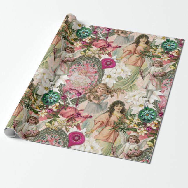 Viktorianische Weihnachtssparkle Geschenkpapier (Ungerollt)