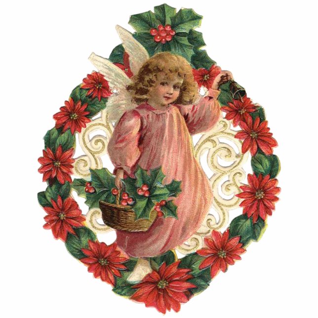 Viktorianische Weihnachtsverzierung Fotoskulptur Ornament (Vorne)
