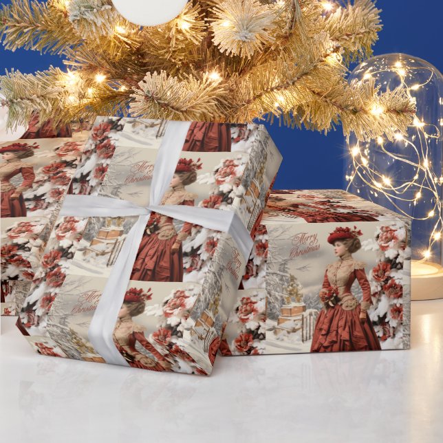 Viktorianische Weihnachtszeit Geschenkpapier (Feiertage)