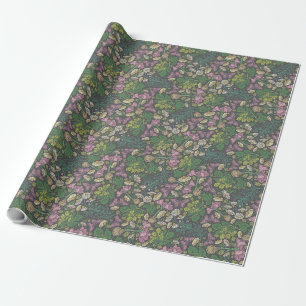 Viktorianische weiße Gänseblümchen lila Schmetterl Geschenkpapier
