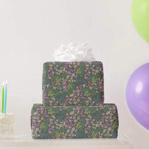 Viktorianische Weiße Gänseblümchen Lila Schmetterl Geschenkpapier