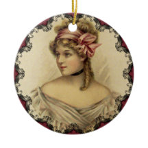 Viktorianische Woman Vintage Weihnachtsfeier