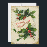 Viktorianische XMas Greetings Flat Christmas Card Feiertagskarte<br><div class="desc">Vintage flache XMas Karten mit heiligen Zweigen. Kontrollieren Sie die Briefkästen mit Bögen aus heiligen Quellen. Fa La La La La La La La. Alte Modebilder liebevoll restauriert für die beste Druckqualität. Viktorianische Weihnachtskarten sind besonders und einzigartig. Fügen Sie einfach Ihren eigenen Gruß hinzu.</div>