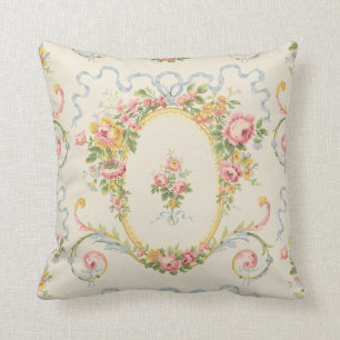 Viktorianische Zeitalter-Medallion & Blue Ribbon Kissen