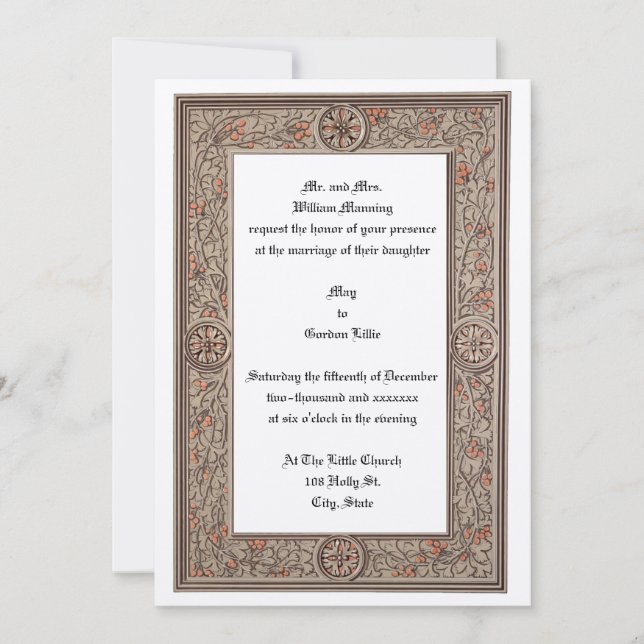 Viktorianische Zeitschrift & Berries von Anton Sed Einladung (Vorderseite)