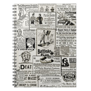 Viktorianische Zeitungsanzeigen 1890 Frauen Notizblock