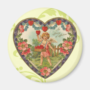 Viktorianischer Amor-Herz-Magnet Magnet