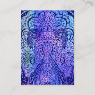 Viktorianischer Arabesque, KASBAH - Navy & Cyan Visitenkarte