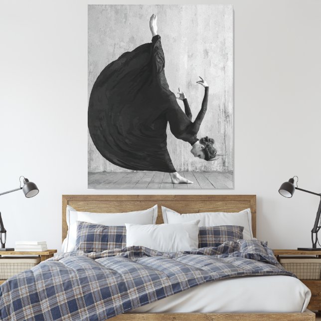 Viktorianischer Balletttänzer in Bewegung Leinwanddruck (Insitu (Schlafzimmer))