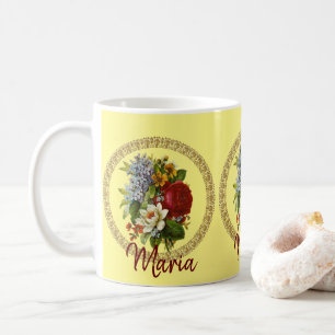 Viktorianischer Blumenbecher Kaffeetasse