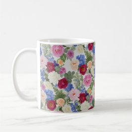Viktorianischer Blush & Azure Botanical Kaffeetasse