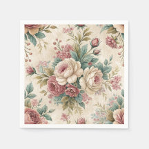 Viktorianischer botanischer Chintz-Englischer Rose