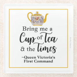 Viktorianischer britischer Royalty Tee Lover Vinta Glasuntersetzer