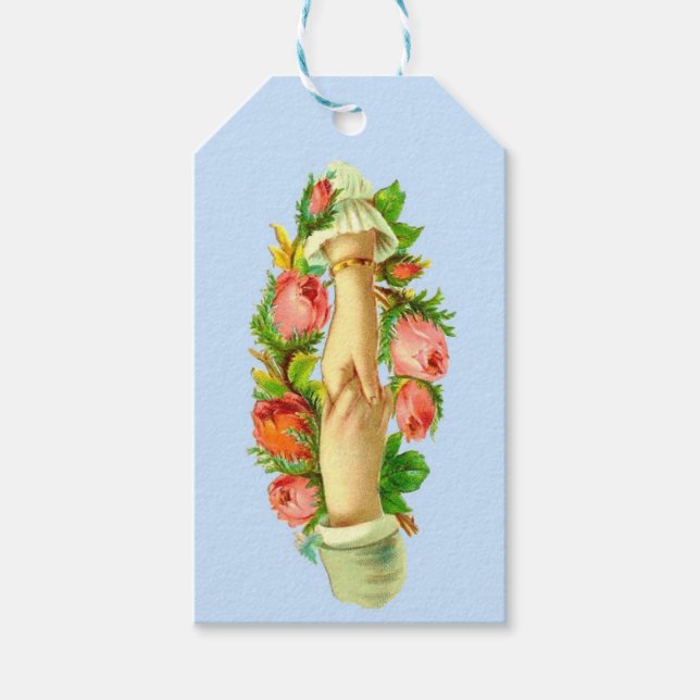 Viktorianischer Druckauftrag Geschenkanhänger (Vorderseite)