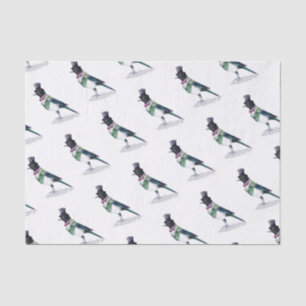 Viktorianischer Elster-Vogel Seidenpapier