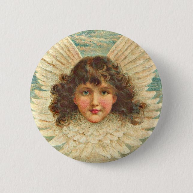 Viktorianischer Engel Button (Vorderseite)