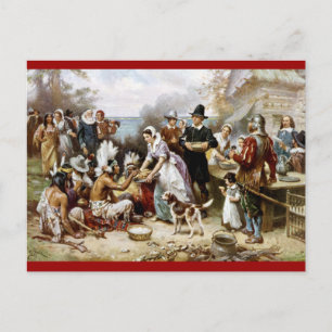 Viktorianischer Erntedank Postkarte