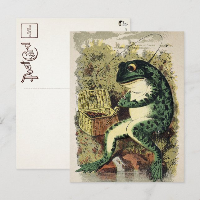 Viktorianischer Frosch-Postkarte  Postkarte (Vorne/Hinten)