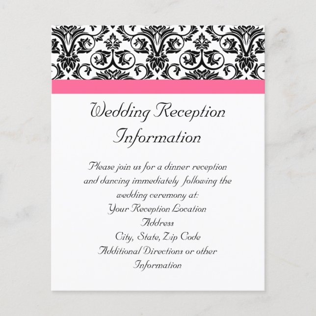 Viktorianischer Fuchsienrosa und weißer Damast (Vorderseite)