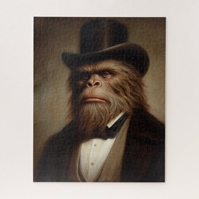 Viktorianischer Gentleman-Affe-Jigsaw-Puzzle (Vertikal)