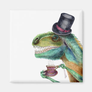 Viktorianischer Gentleman Tyrannosaurus Rex Magnet