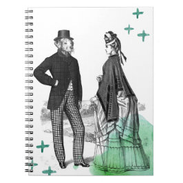 Viktorianischer Gentleman und Lady | Notizbuch Notizblock