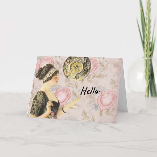 Viktorianischer Hallo Karte (Vorderseite)