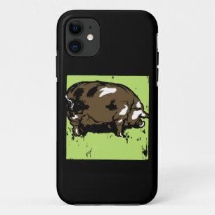Viktorianischer Holzschnitt Braun- und Weißschwein Case-Mate iPhone Hülle