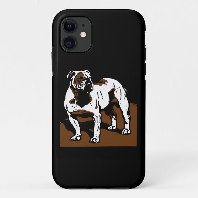 Viktorianischer Holzschnitt Englisch Bulldog Case-Mate iPhone Hülle (Rückseite)