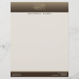 Viktorianischer, individueller Mocha-Letterhead Briefbogen