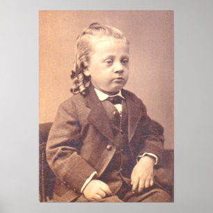 Viktorianischer Junge mit unglücklicher Frisur Poster