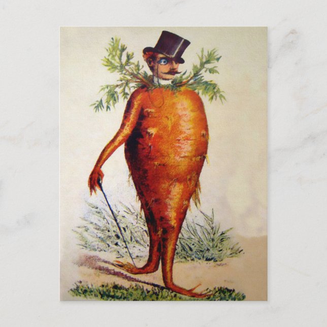 Viktorianischer Karottenmann Postkarte (Vorderseite)