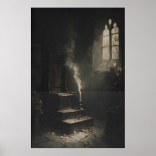 Viktorianischer Kerzen Kathedrale Treppenhaus Kuns Poster