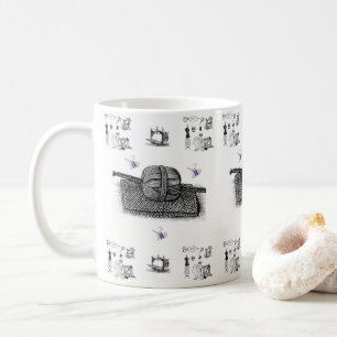 Viktorianischer Nähmaschinenbecher Kaffeetasse