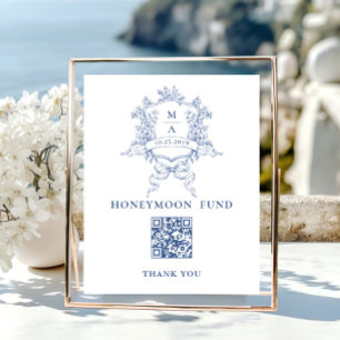 Viktorianischer Ornater Staubblauer Hochzeitsfonds Poster