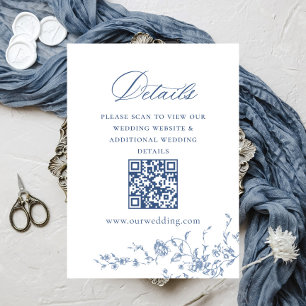 Viktorianischer QR-Code für Verzierte Grace Weddin Begleitkarte