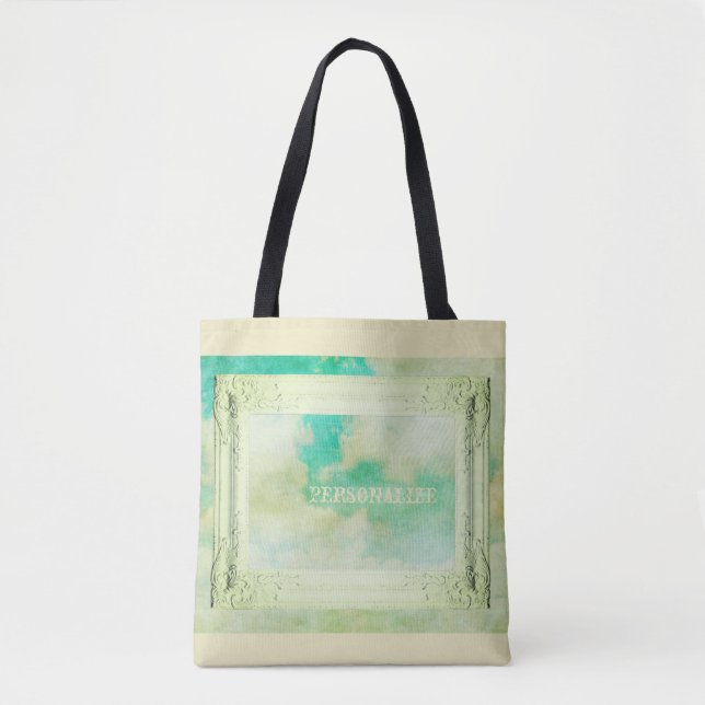 Viktorianischer Rahmenhimmel und Wolken zeichnen e Tasche (Vorderseite)