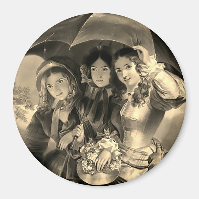 Viktorianischer Regenschirm viktorianischer Damenw Magnet (Vorne)